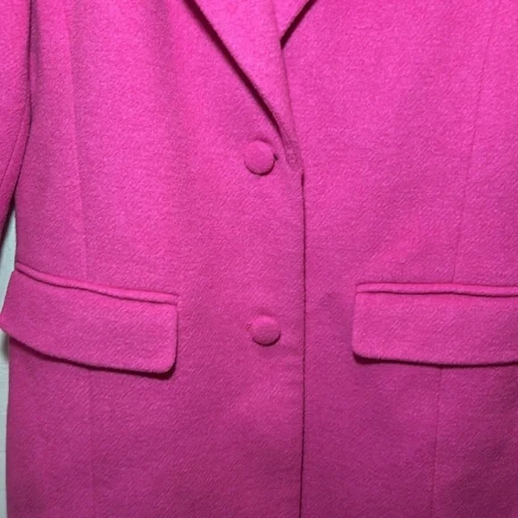 Avec Les Filles Longline Coat in Fuchsia Size Large NWOT - Picture 5 of 8